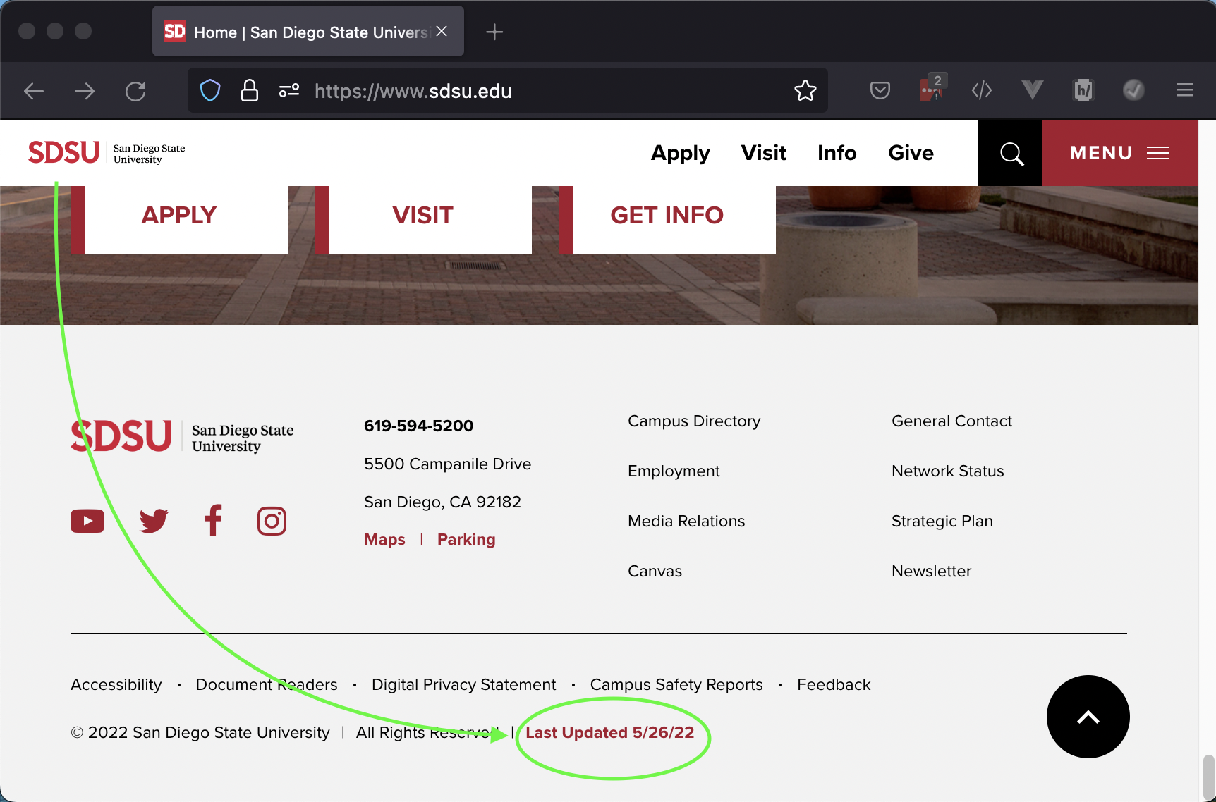 Login Omni CMS SDSU