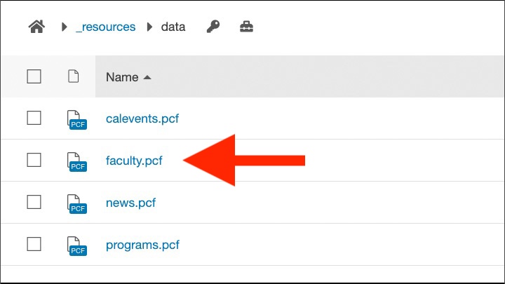 faculty data file location